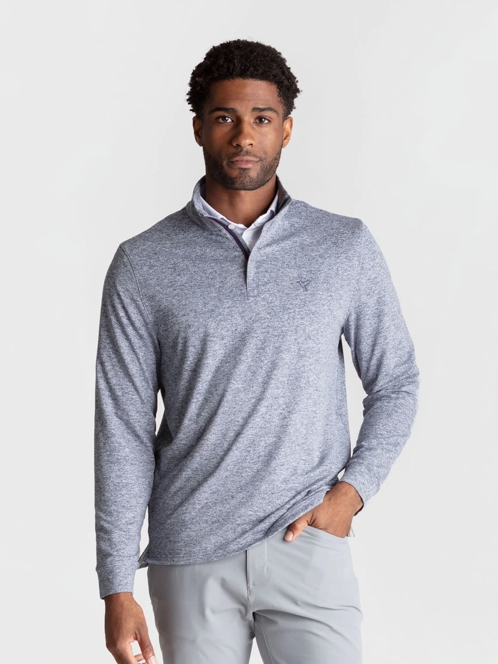 Birddogs Heather Navy Marled Quarter-Zip - Picture 7 of 16